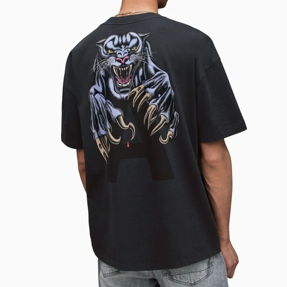 AllSaints Beast Oversized Crew Neck T-Shirt – Size XS (Brand New with Tags)